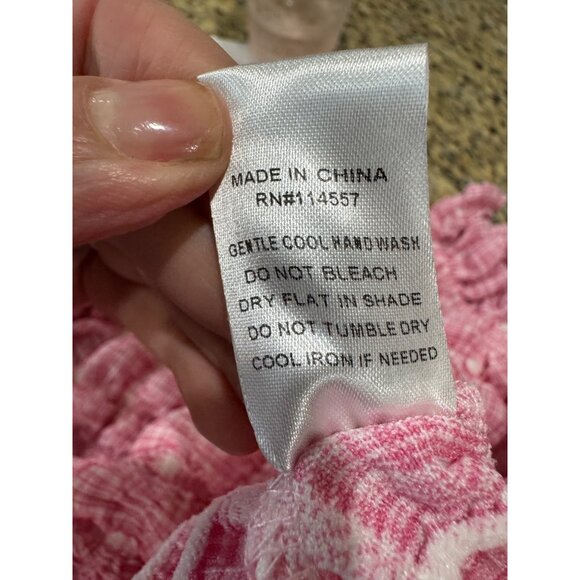 THML Womens Pink Smocked Bubble Poof Sleeve Top S Princess Cottage Core Prairie - Picture 10 of 10